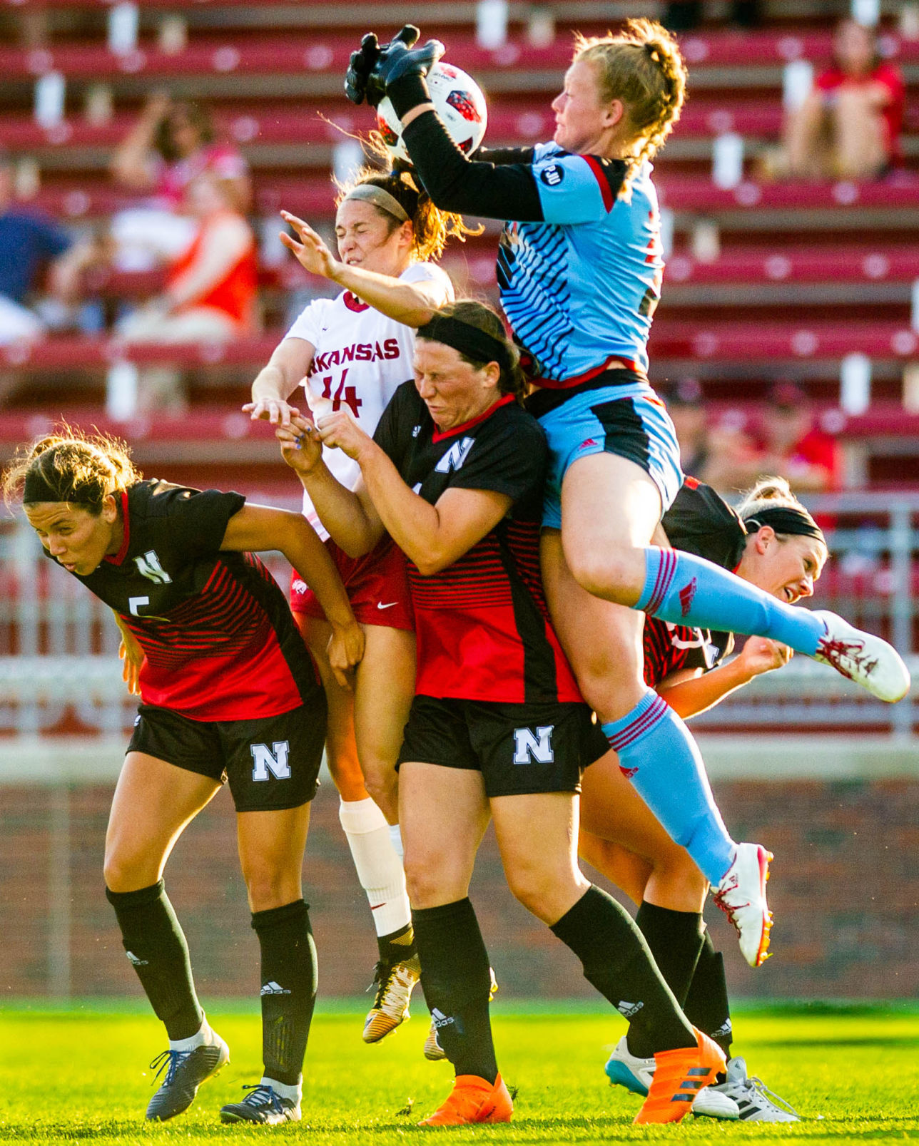 Nebraska soccer vs. Arkansas, 8/9